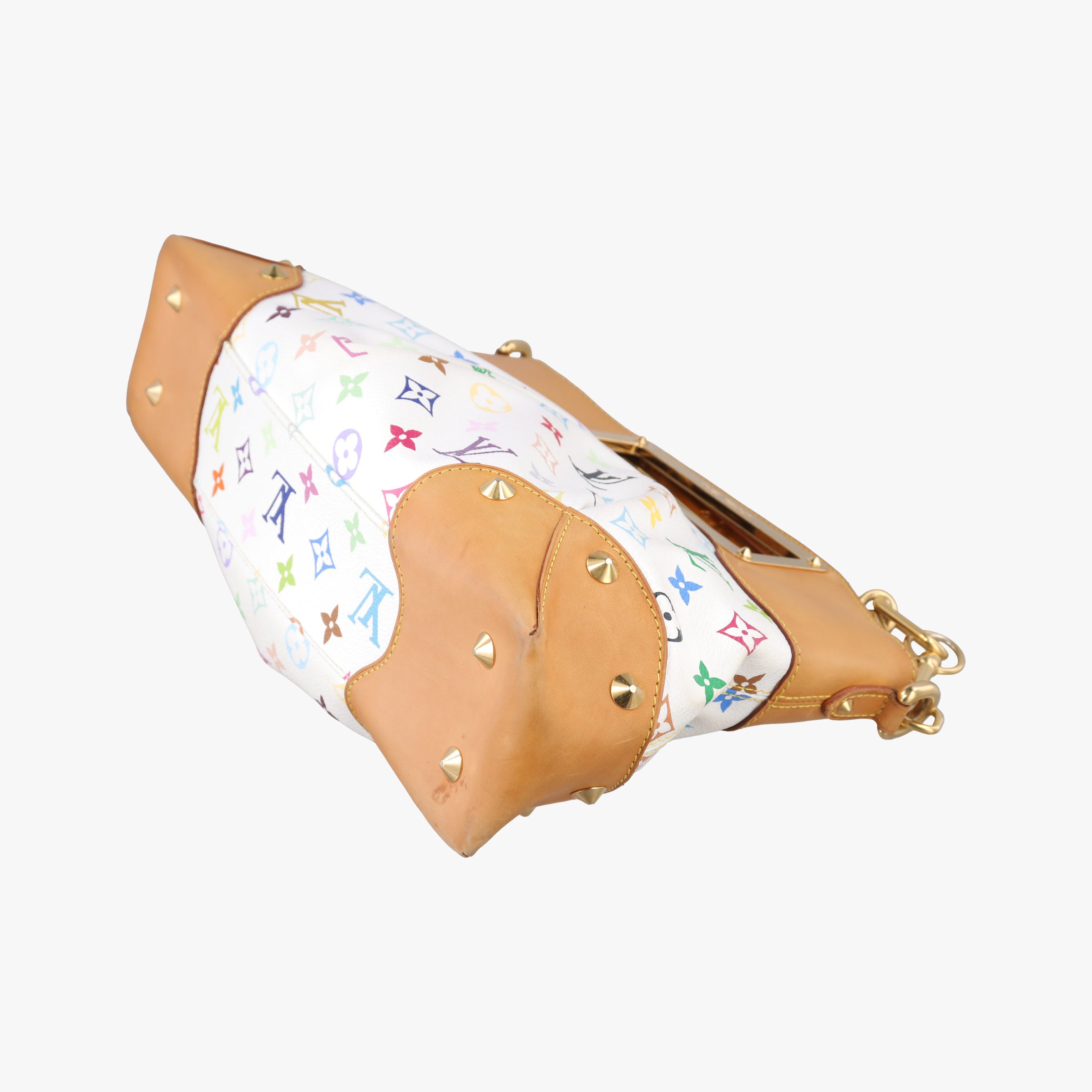 Pre-owned Louis Vuitton JUDY MM white Monogram Multicolor M40255 shoulderbag | stylenewstar