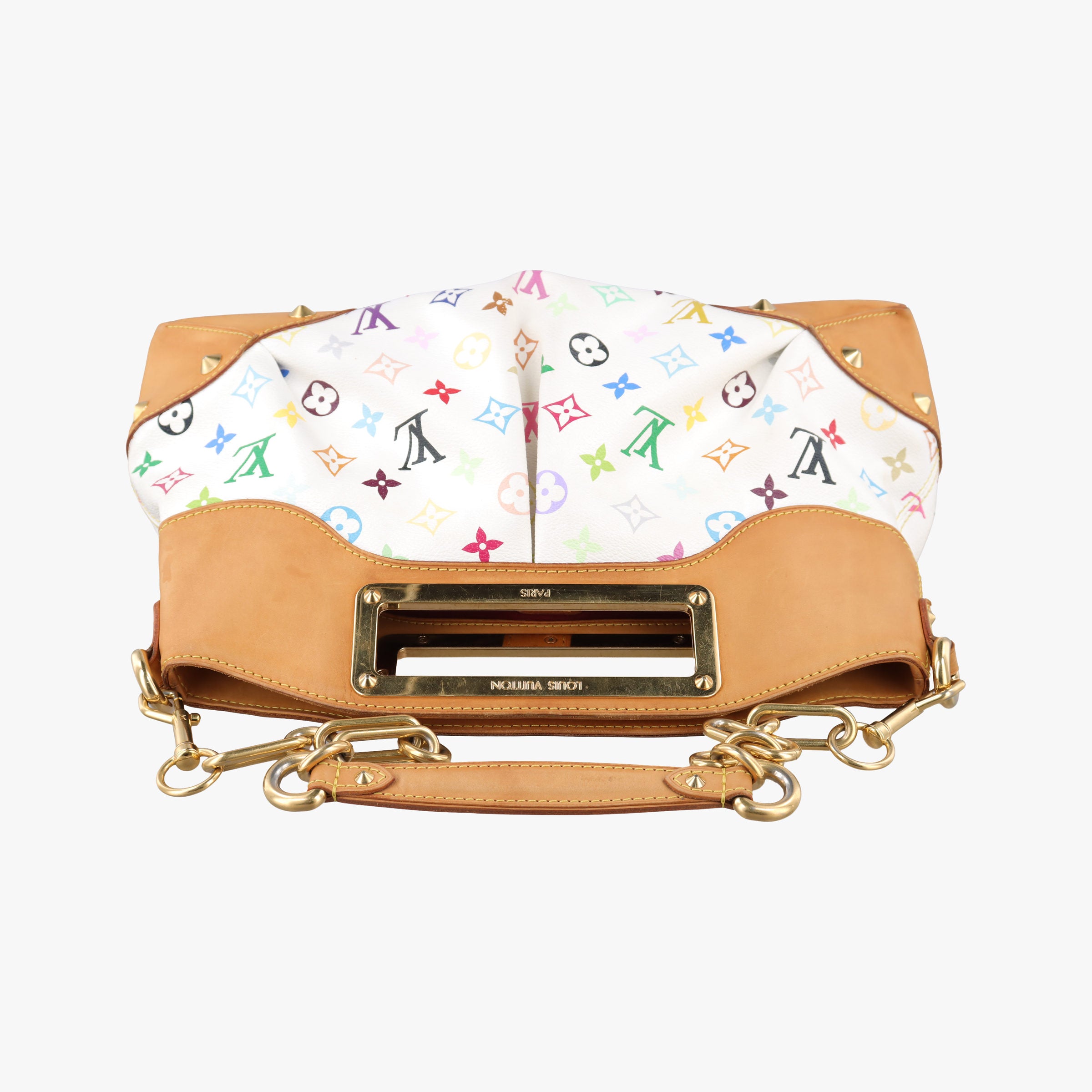 Pre-owned Louis Vuitton JUDY MM white Monogram Multicolor M40255 shoulderbag | stylenewstar