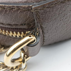 Pre-owned Gucci Ophidia Brown×beige×multi PVC coated canvas×Leather 550618 shoulderbag | stylenewstar