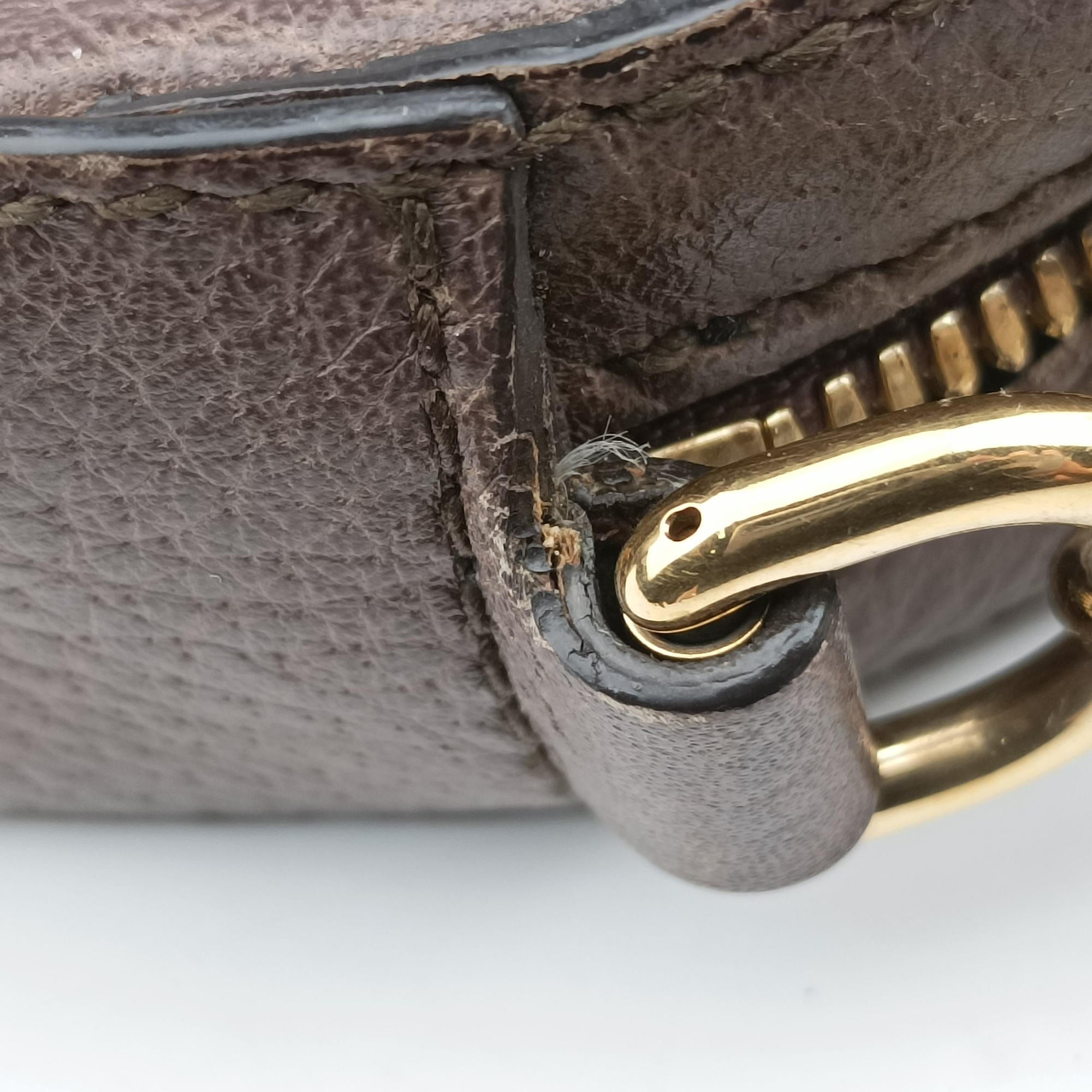 Pre-owned Gucci Ophidia Brown×beige×multi PVC coated canvas×Leather 550618 shoulderbag | stylenewstar