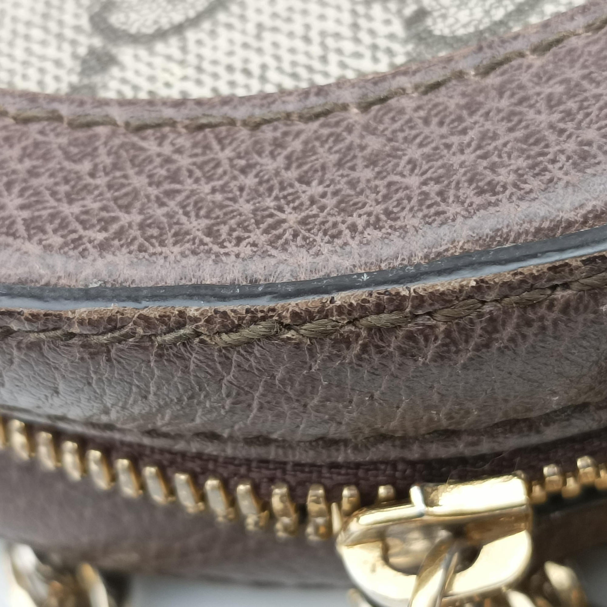 Pre-owned Gucci Ophidia Brown×beige×multi PVC coated canvas×Leather 550618 shoulderbag | stylenewstar