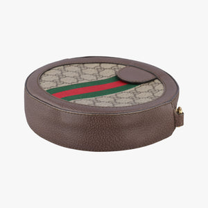 Pre-owned Gucci Ophidia Brown×beige×multi PVC coated canvas×Leather 550618 shoulderbag | stylenewstar