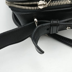 Pre-owned Hermes Hebdo Reporter Black Evergrain Leather  shoulderbag | stylenewstar