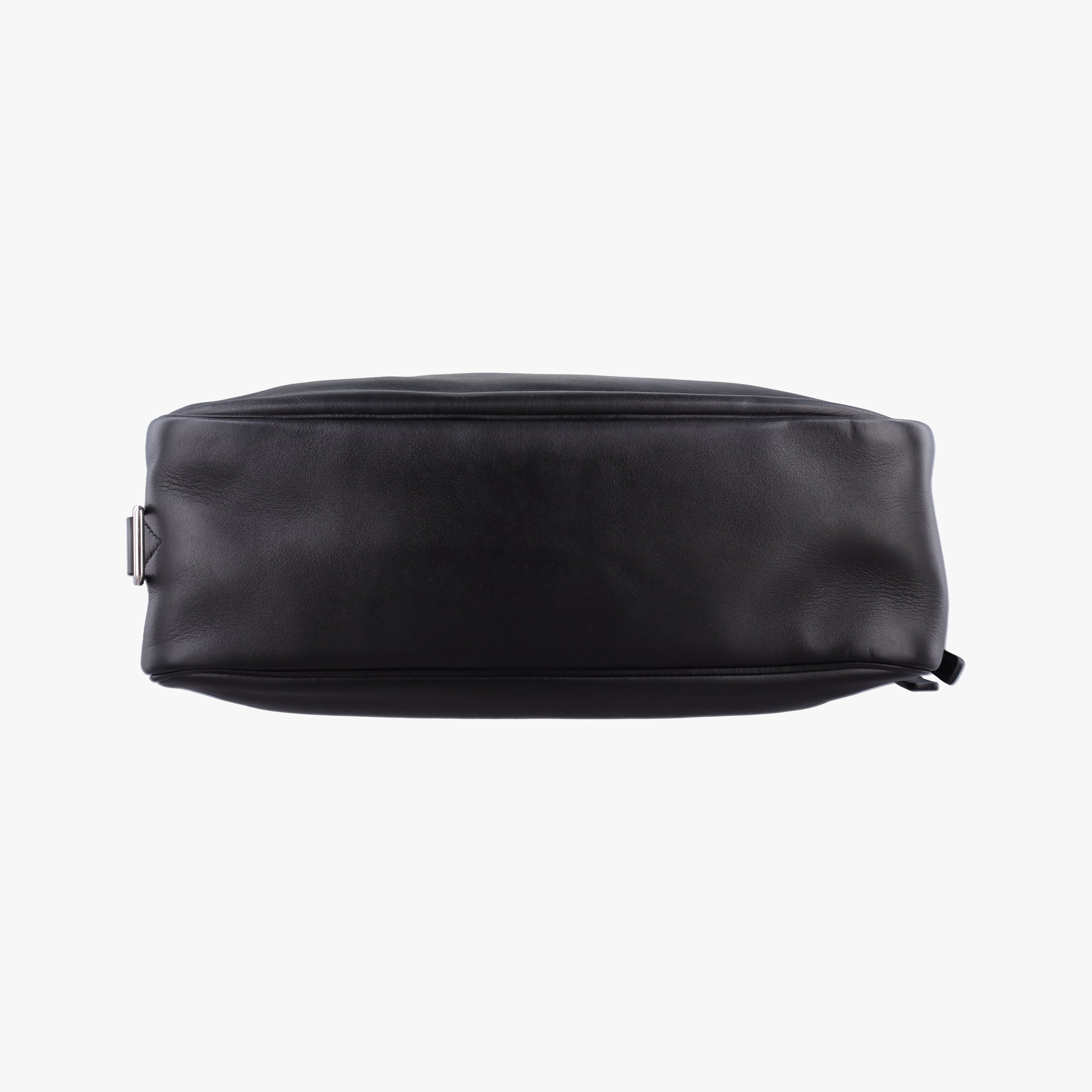 Pre-owned Hermes Hebdo Reporter Black Evergrain Leather  shoulderbag | stylenewstar