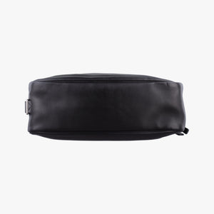 Pre-owned Hermes Hebdo Reporter Black Evergrain Leather  shoulderbag | stylenewstar