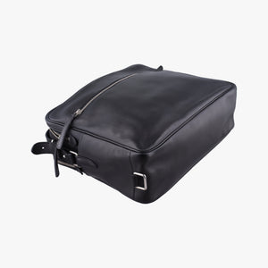 Pre-owned Hermes Hebdo Reporter Black Evergrain Leather  shoulderbag | stylenewstar