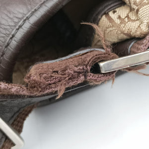 Pre-owned Christian Dior Street Chic Messenger Brown ×Beige Jacquard Canvas×Leather  shoulderbag | stylenewstar