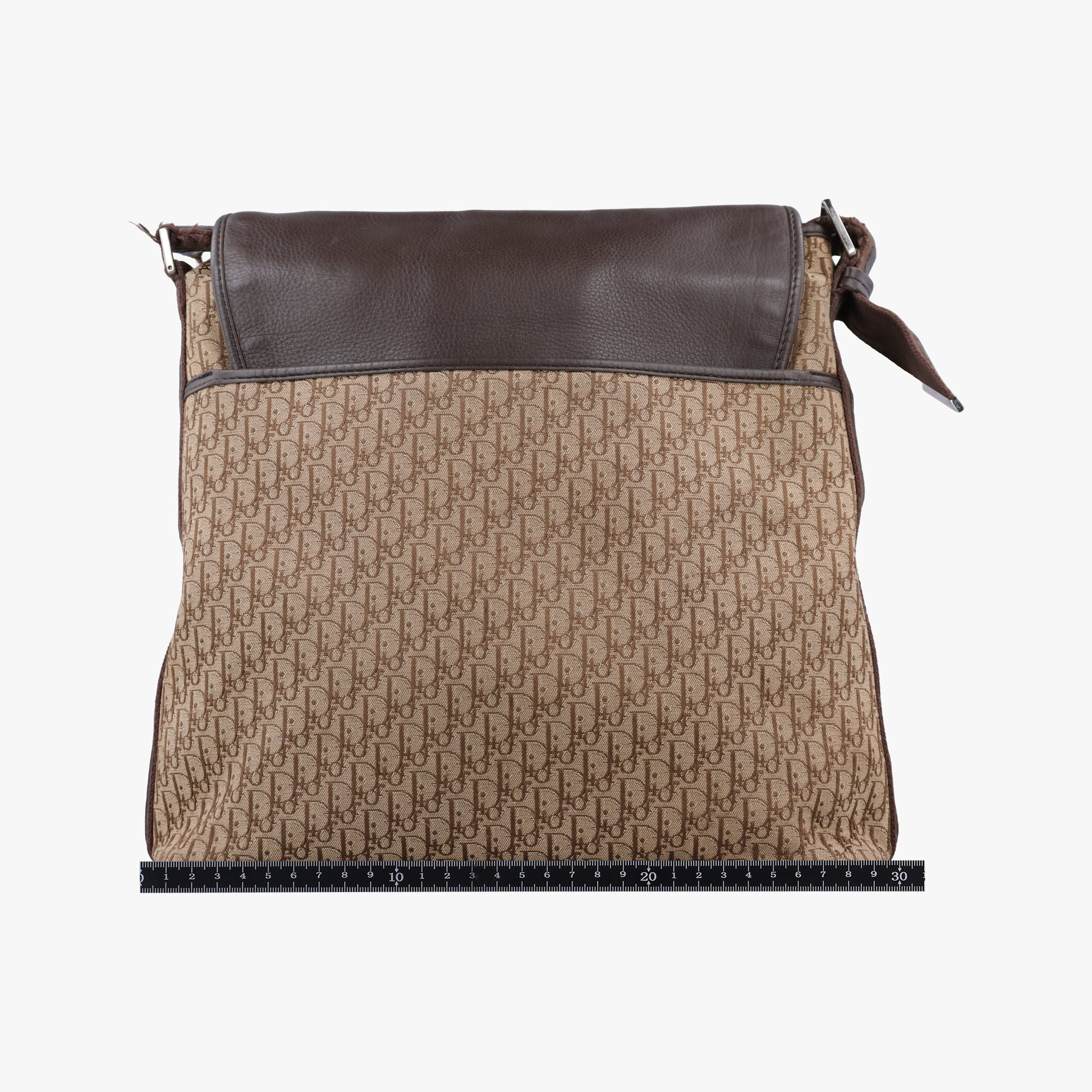 Pre-owned Christian Dior Street Chic Messenger Brown ×Beige Jacquard Canvas×Leather  shoulderbag | stylenewstar
