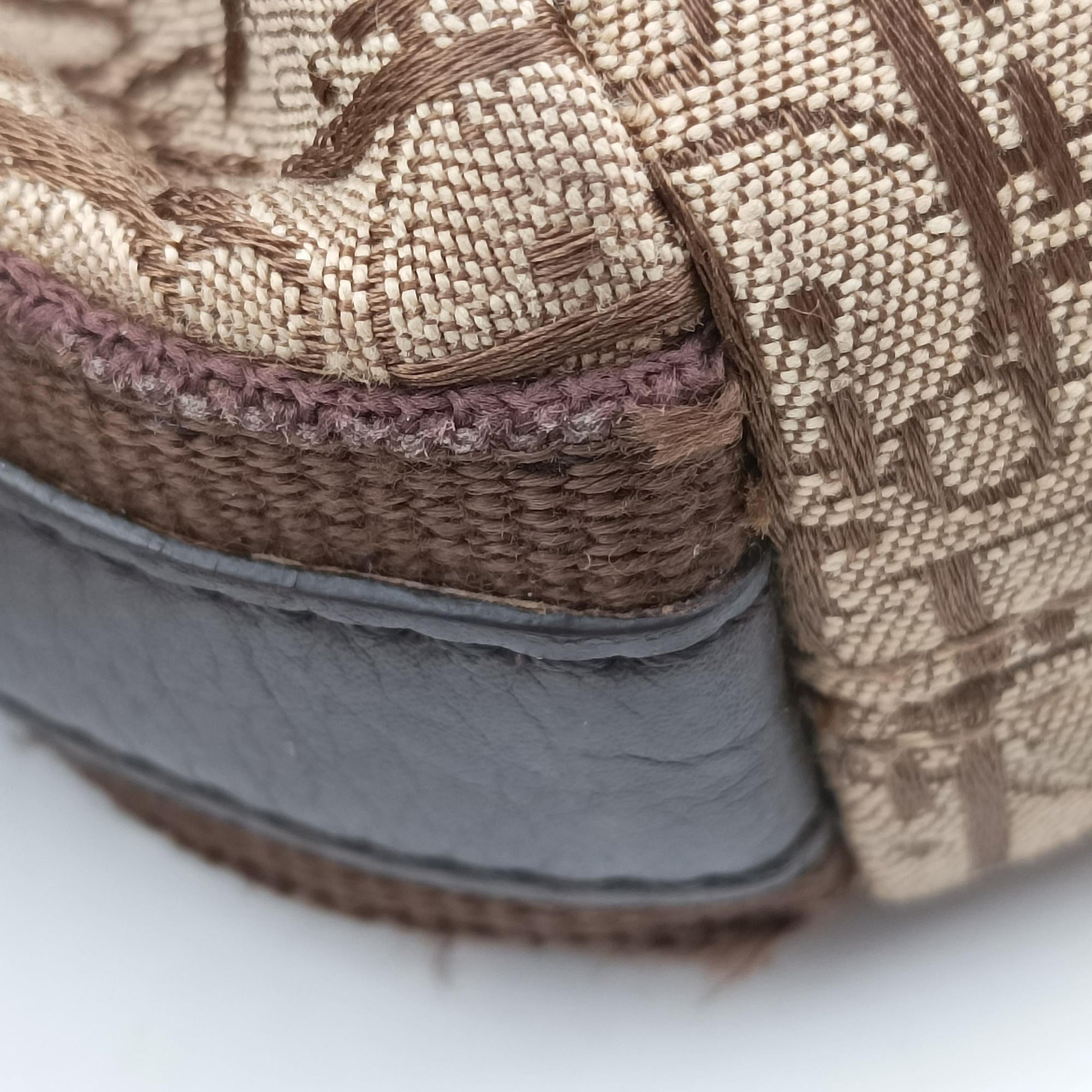 Pre-owned Christian Dior Street Chic Messenger Brown ×Beige Jacquard Canvas×Leather  shoulderbag | stylenewstar