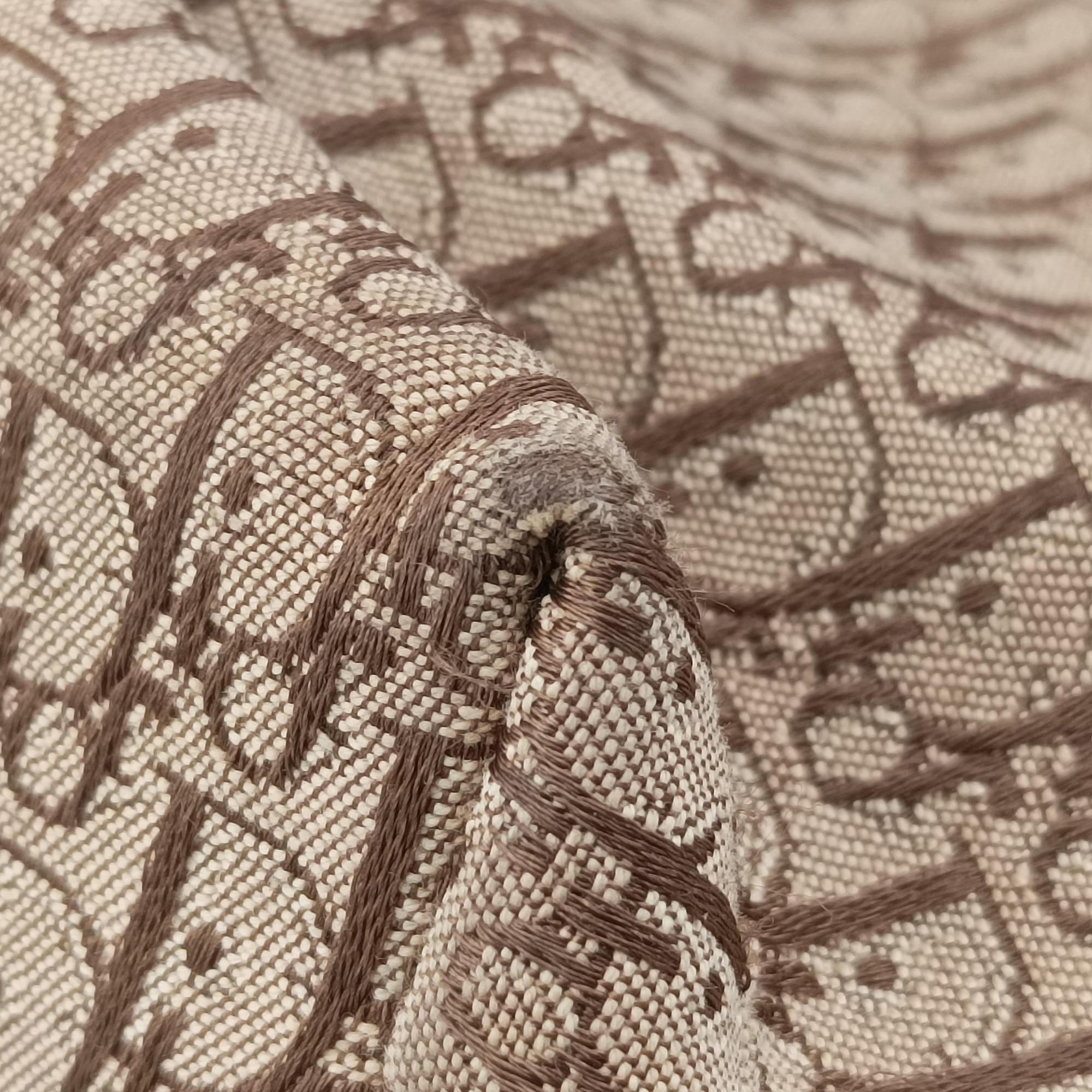 Pre-owned Christian Dior Street Chic Messenger Brown ×Beige Jacquard Canvas×Leather  shoulderbag | stylenewstar