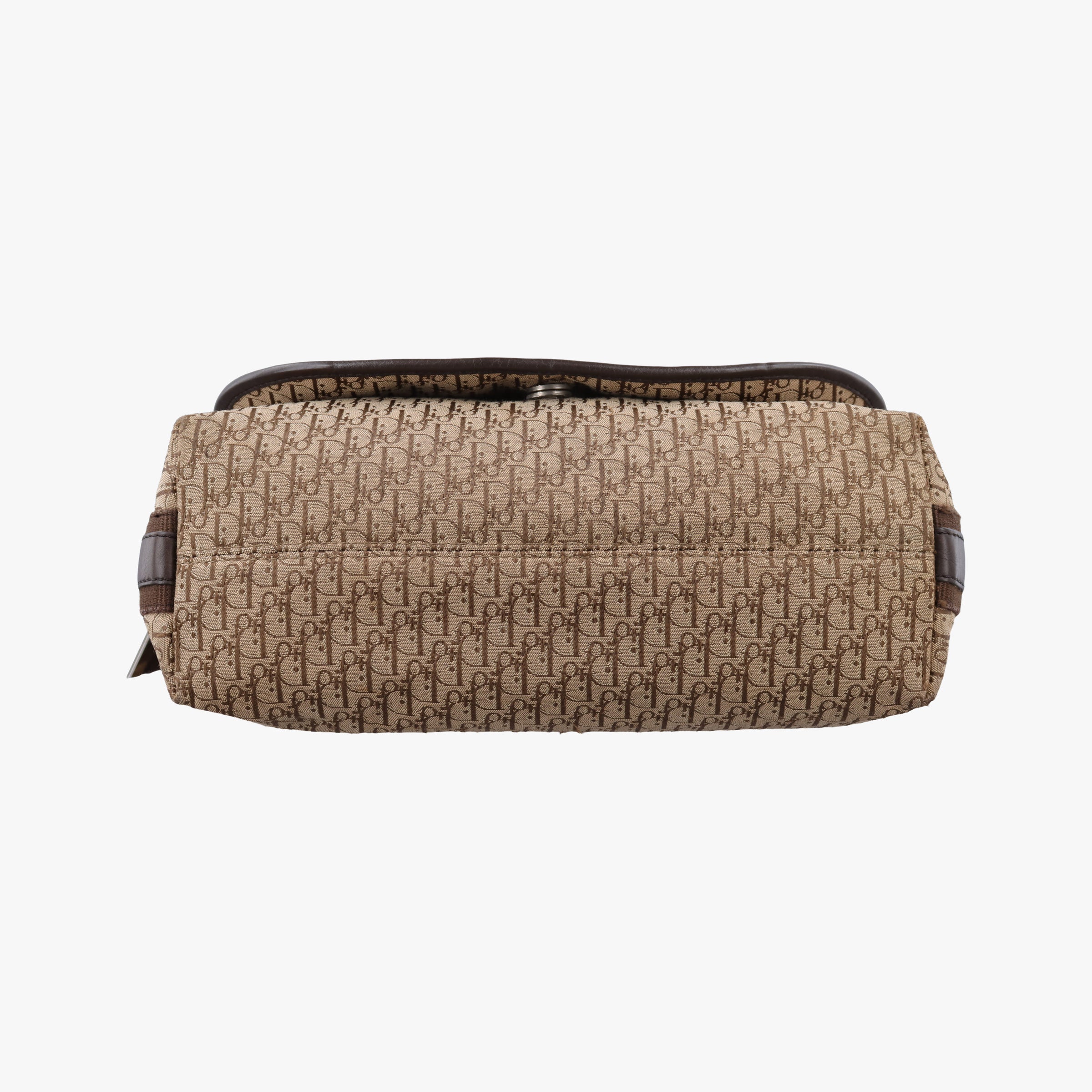 Pre-owned Christian Dior Street Chic Messenger Brown ×Beige Jacquard Canvas×Leather  shoulderbag | stylenewstar