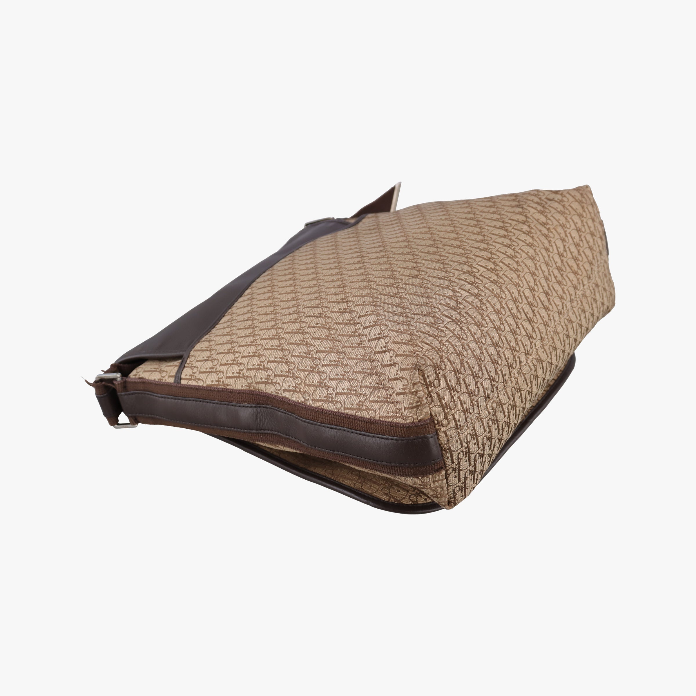 Pre-owned Christian Dior Street Chic Messenger Brown ×Beige Jacquard Canvas×Leather  shoulderbag | stylenewstar