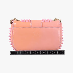 Pre-owned Christian Louboutin Sweet Charity Scarabe Spike Pink Leather  shoulderbag | stylenewstar