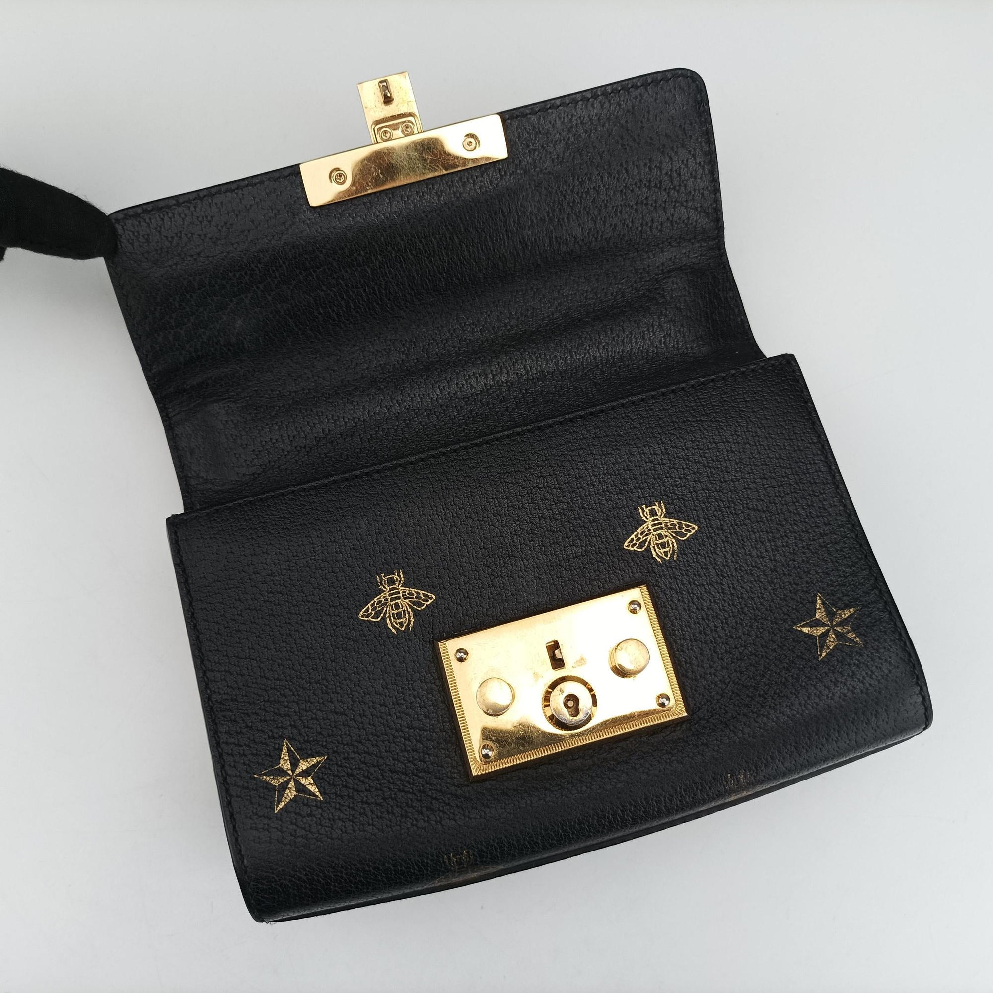 Pre-owned Gucci Padlock Black Leather 432182 shoulderbag | stylenewstar