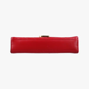 Pre-owned Yves Saint Laurent Monogram Envelope Red Leather 381668 shoulderbag | stylenewstar