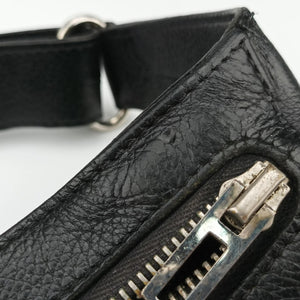 Secondhand Hermes Chiquita 90 Black Evergrain Leather  bum bag/waist bag | stylenewstar
