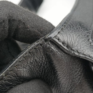 Secondhand Hermes Chiquita 90 Black Evergrain Leather  bum bag/waist bag | stylenewstar