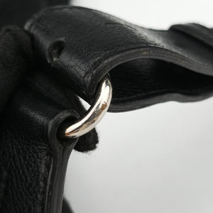 Secondhand Hermes Chiquita 90 Black Evergrain Leather  bum bag/waist bag | stylenewstar