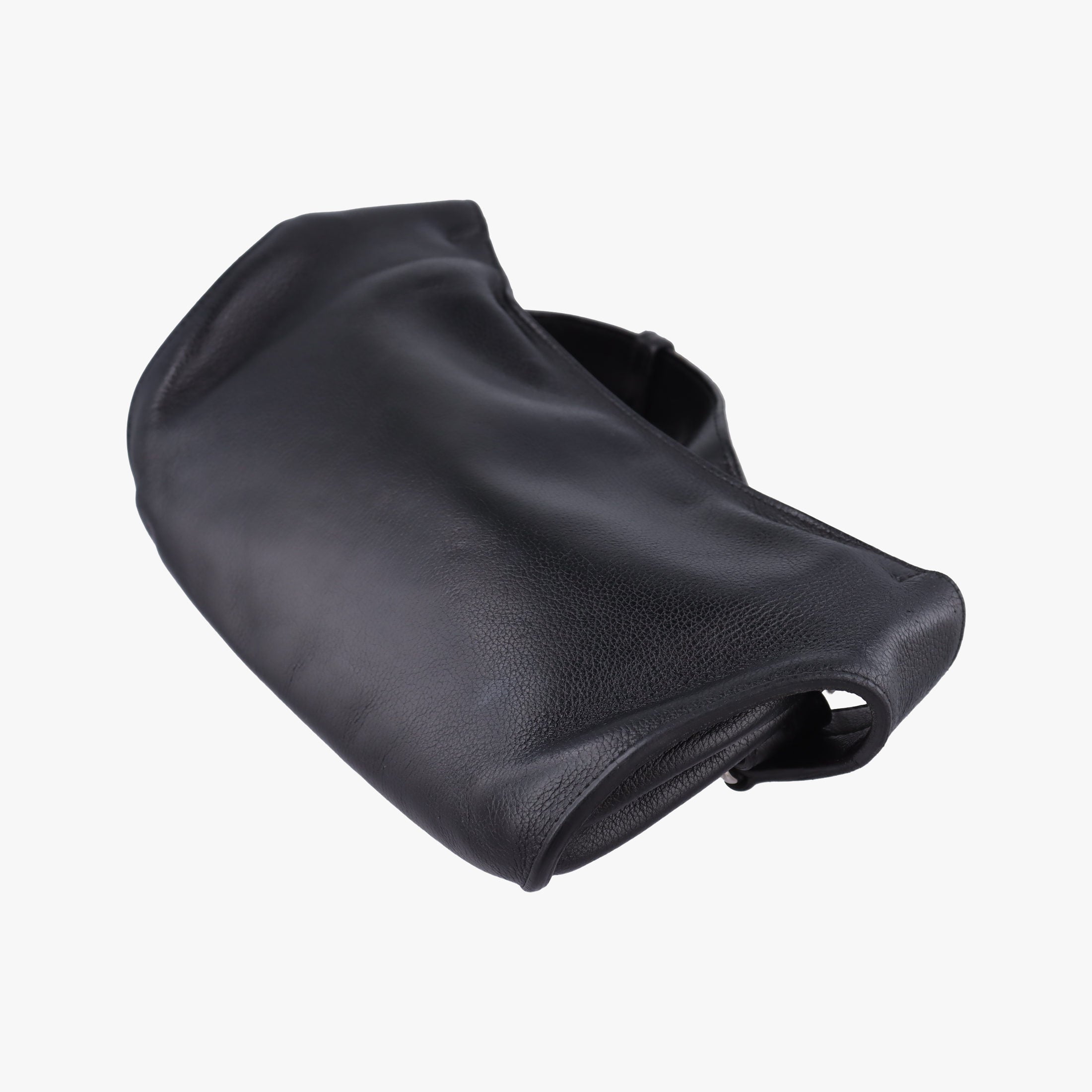 Secondhand Hermes Chiquita 90 Black Evergrain Leather  bum bag/waist bag | stylenewstar