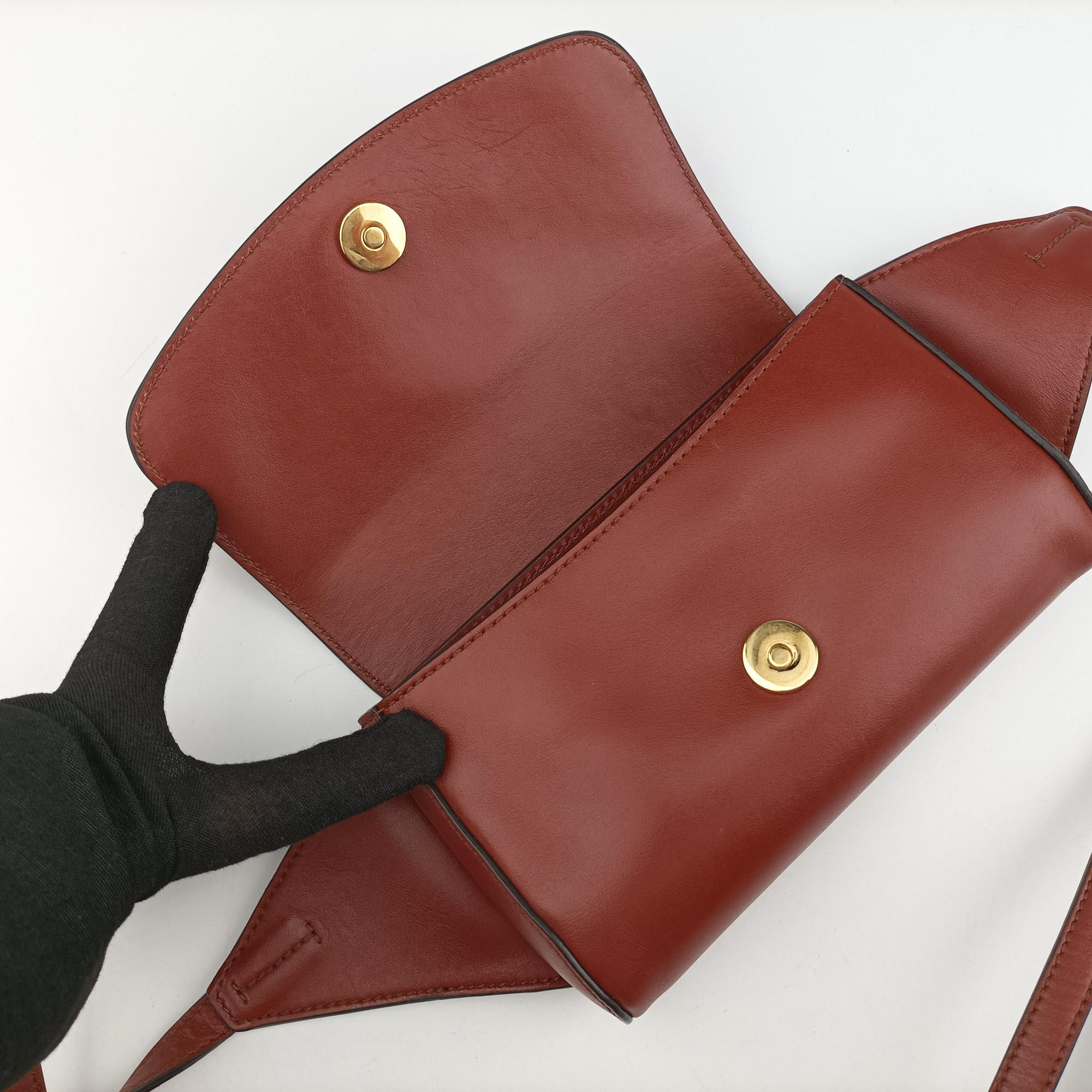 Pre-owned Chloe Chloe C Brown Leather × Suede  bum bag/waist bag | stylenewstar