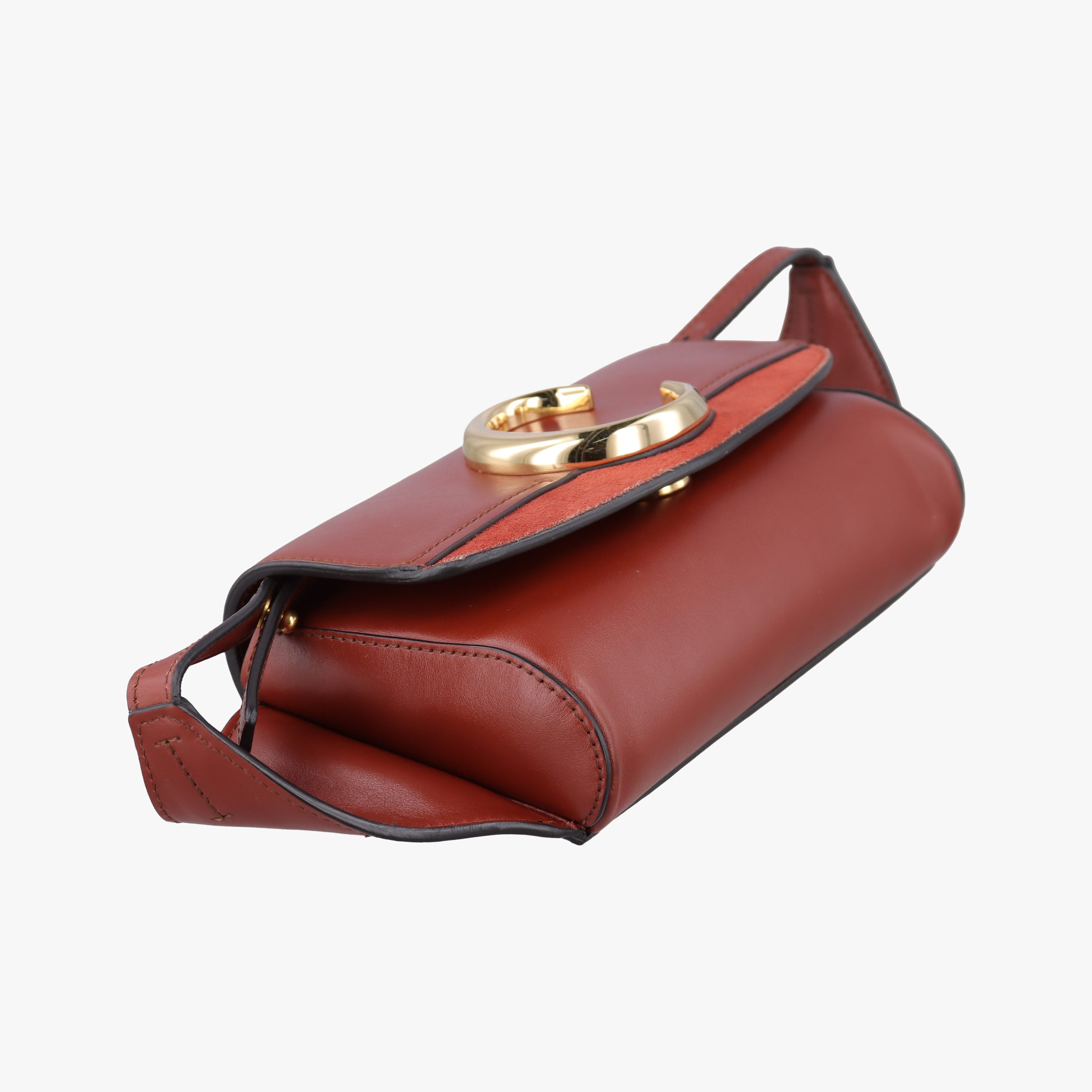 Pre-owned Chloe Chloe C Brown Leather × Suede  bum bag/waist bag | stylenewstar