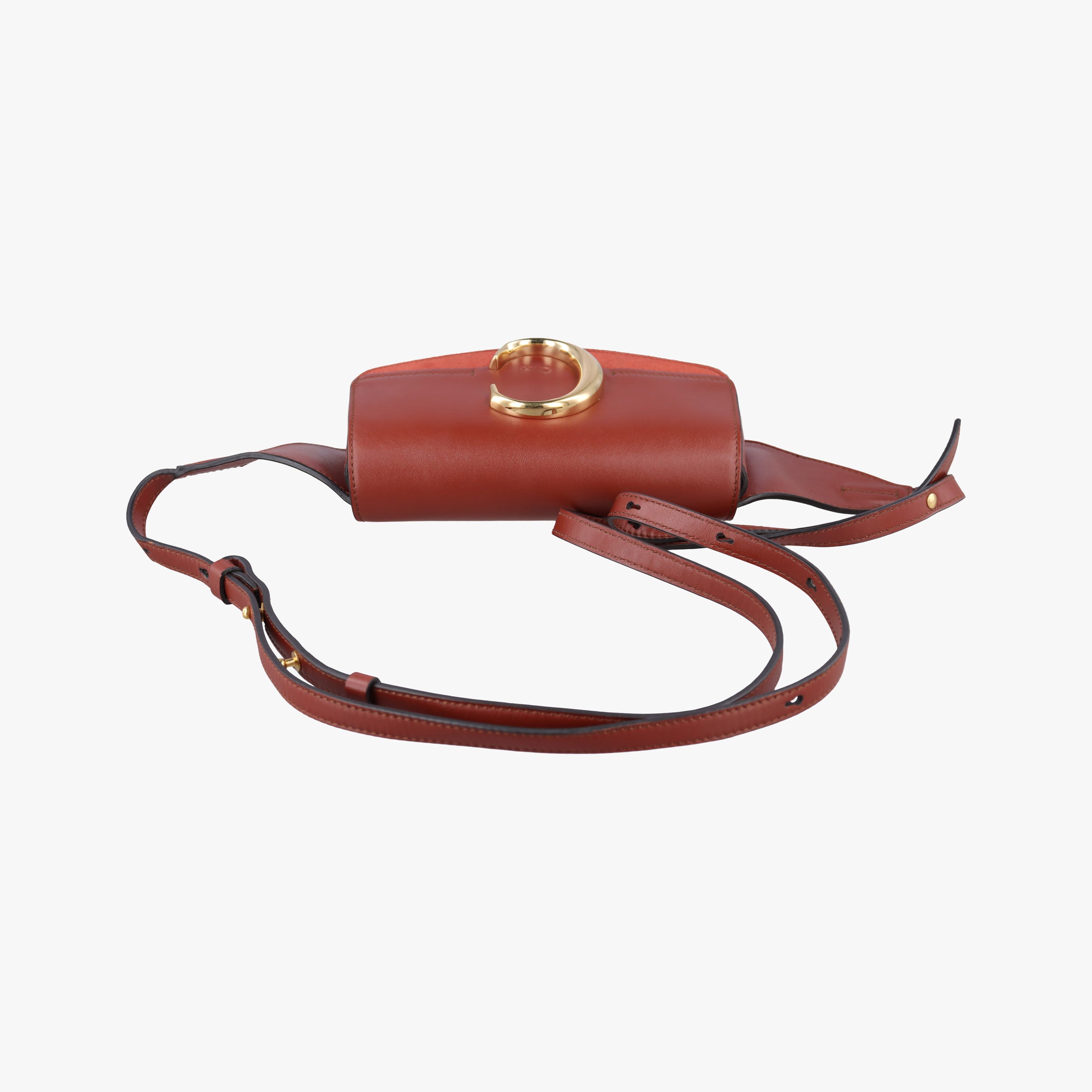 Pre-owned Chloe Chloe C Brown Leather × Suede  bum bag/waist bag | stylenewstar