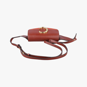 Pre-owned Chloe Chloe C Brown Leather × Suede  bum bag/waist bag | stylenewstar