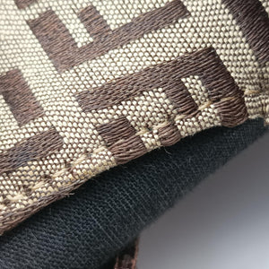 Pre-owned Fendi Baguette Zucchino Brown canvas 8BR180 shoulderbag | stylenewstar