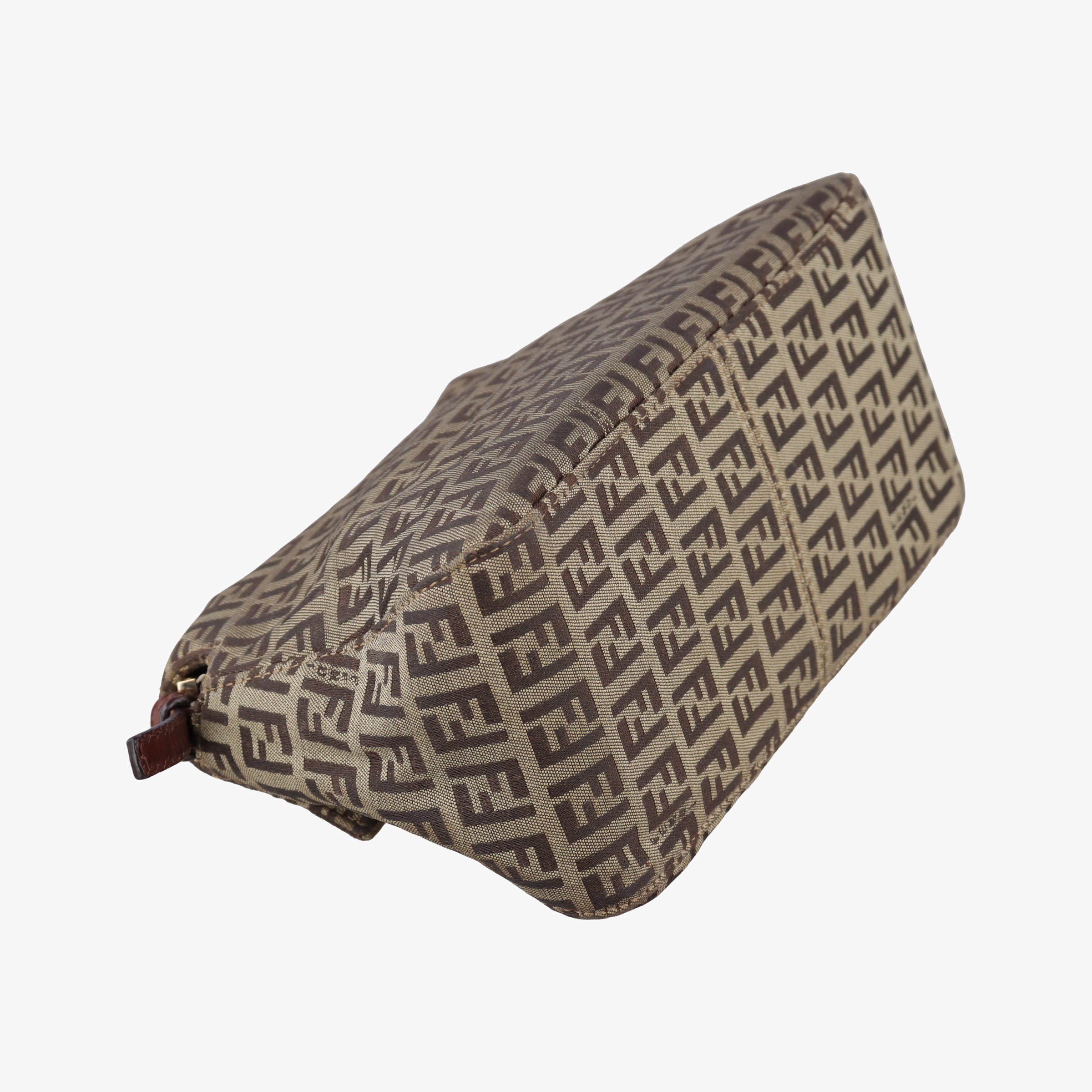 Pre-owned Fendi Baguette Zucchino Brown canvas 8BR180 shoulderbag | stylenewstar