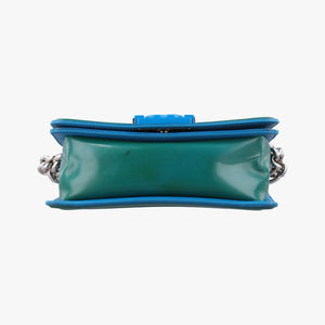 Pre-owned Chanel BOY CHANEL Green Patent Leather A92692 shoulderbag | stylenewstar