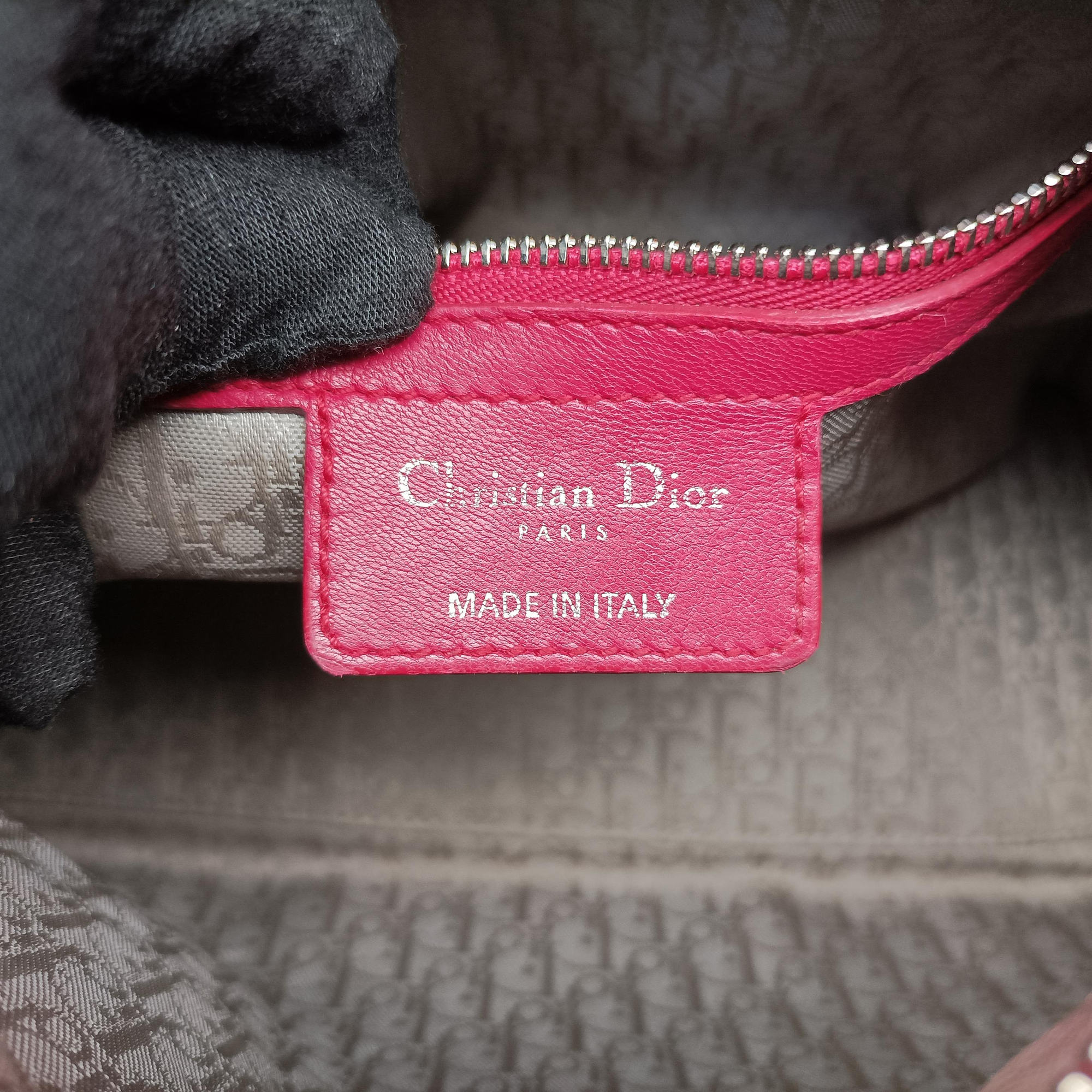 Pre-owned Christian Dior Lady Dior Rose lambskin  handbag | stylenewstar