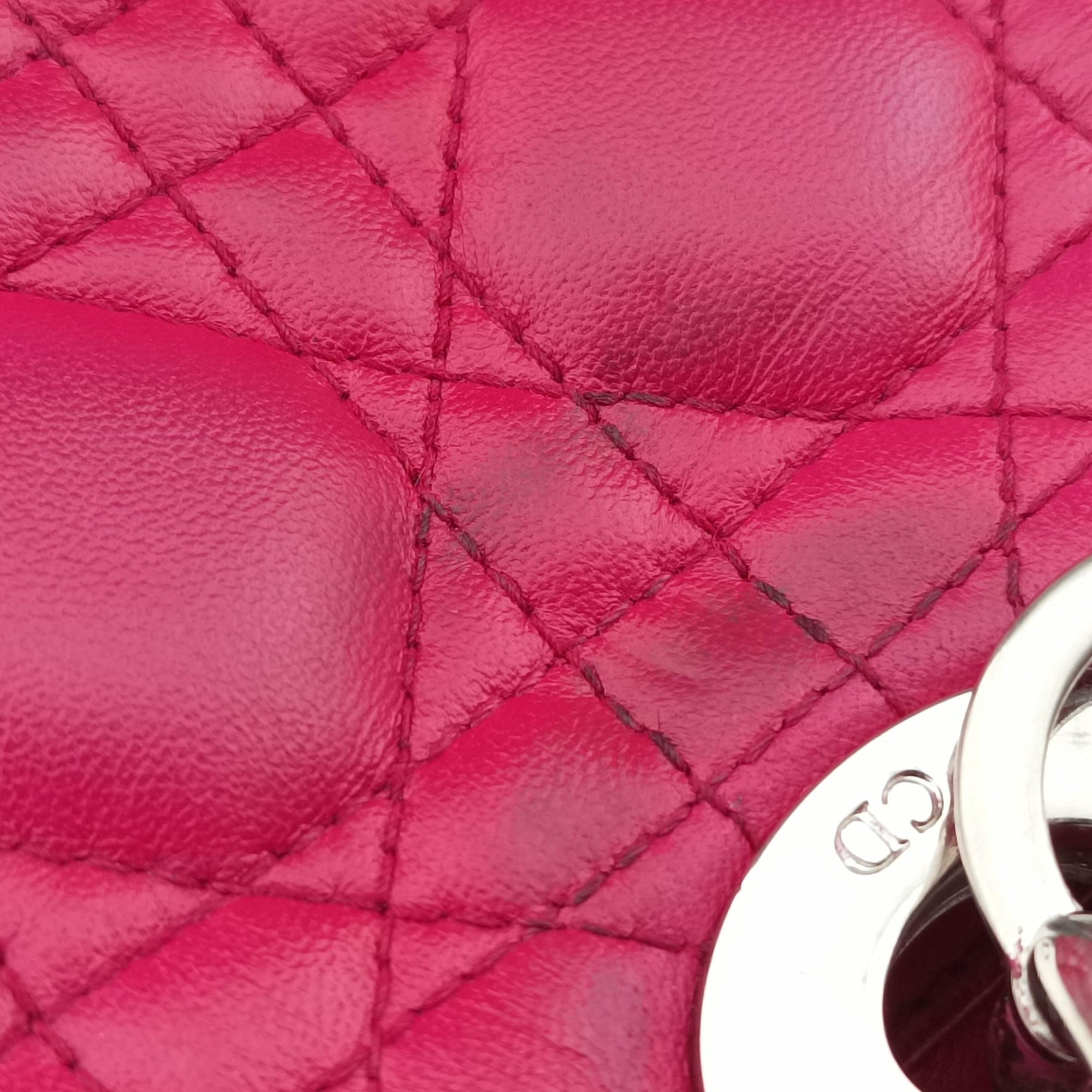 Pre-owned Christian Dior Lady Dior Rose lambskin  handbag | stylenewstar