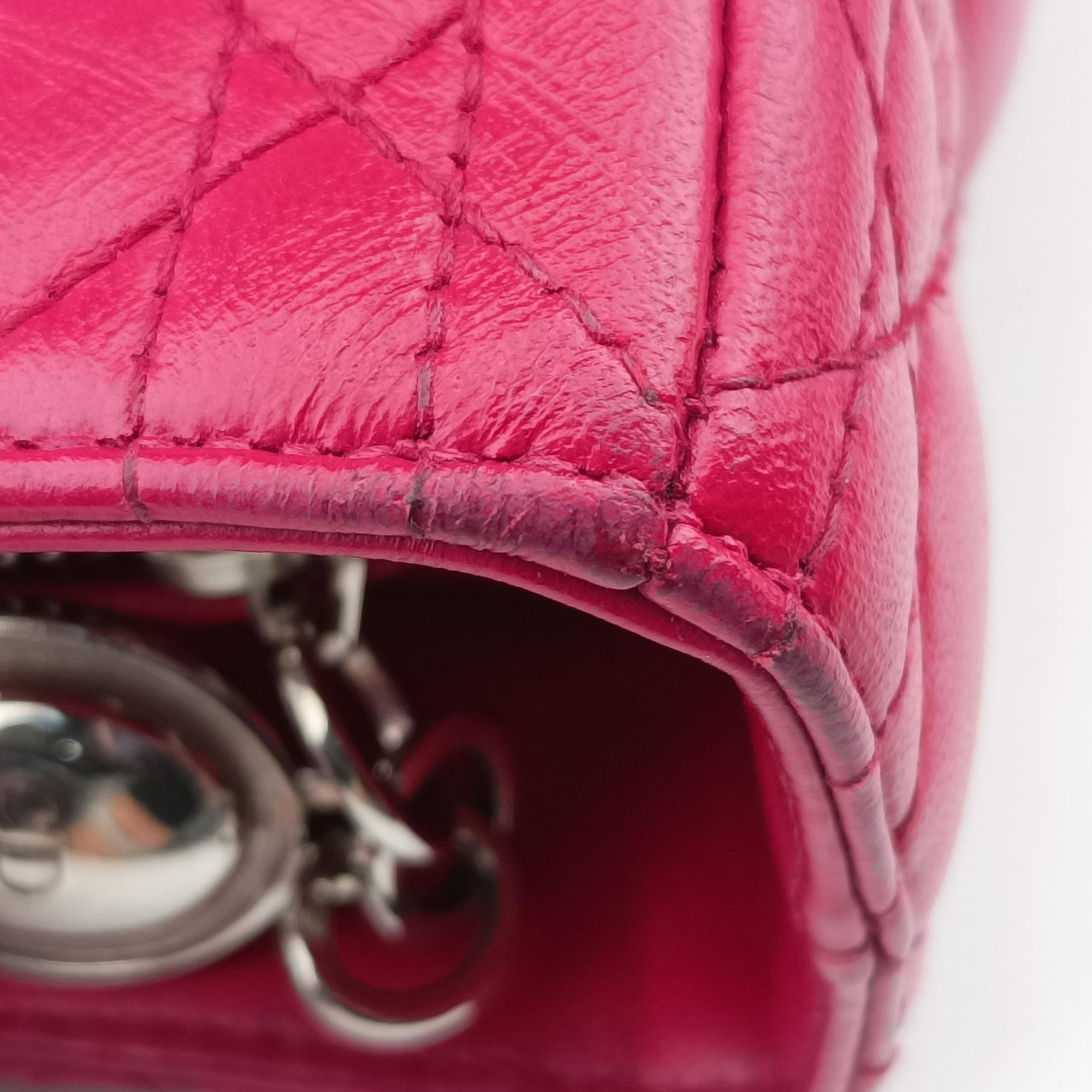Pre-owned Christian Dior Lady Dior Rose lambskin  handbag | stylenewstar