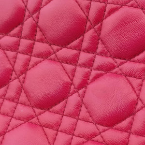 Pre-owned Christian Dior Lady Dior Rose lambskin  handbag | stylenewstar