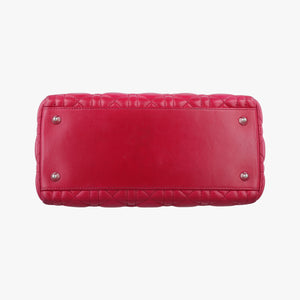 Pre-owned Christian Dior Lady Dior Rose lambskin  handbag | stylenewstar