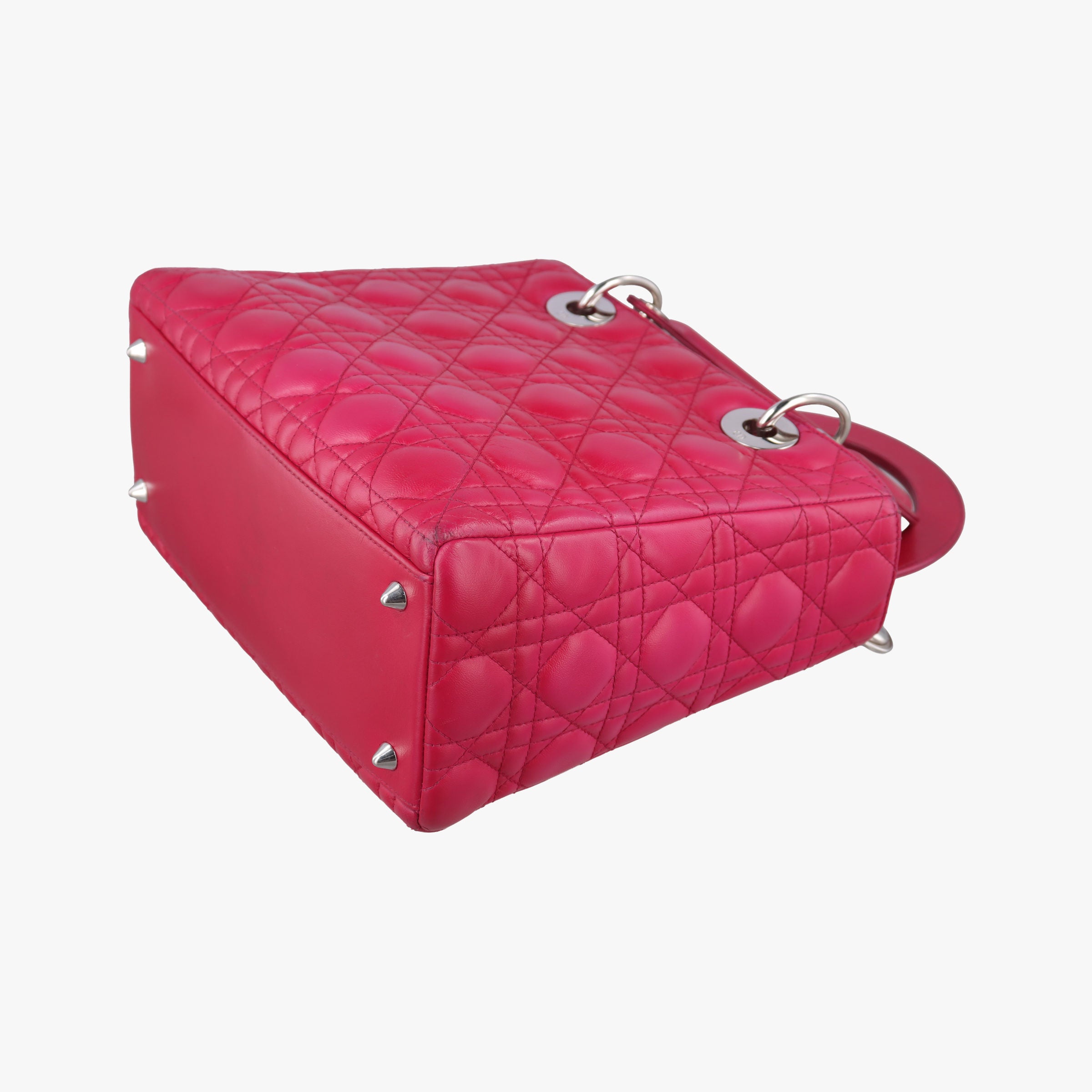 Pre-owned Christian Dior Lady Dior Rose lambskin  handbag | stylenewstar