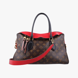 Vintage Louis Vuitton TUILERIES tote Brown×Coquelicot Monogram Canvas×calf leather M43795 shoulderbag | stylenewstar