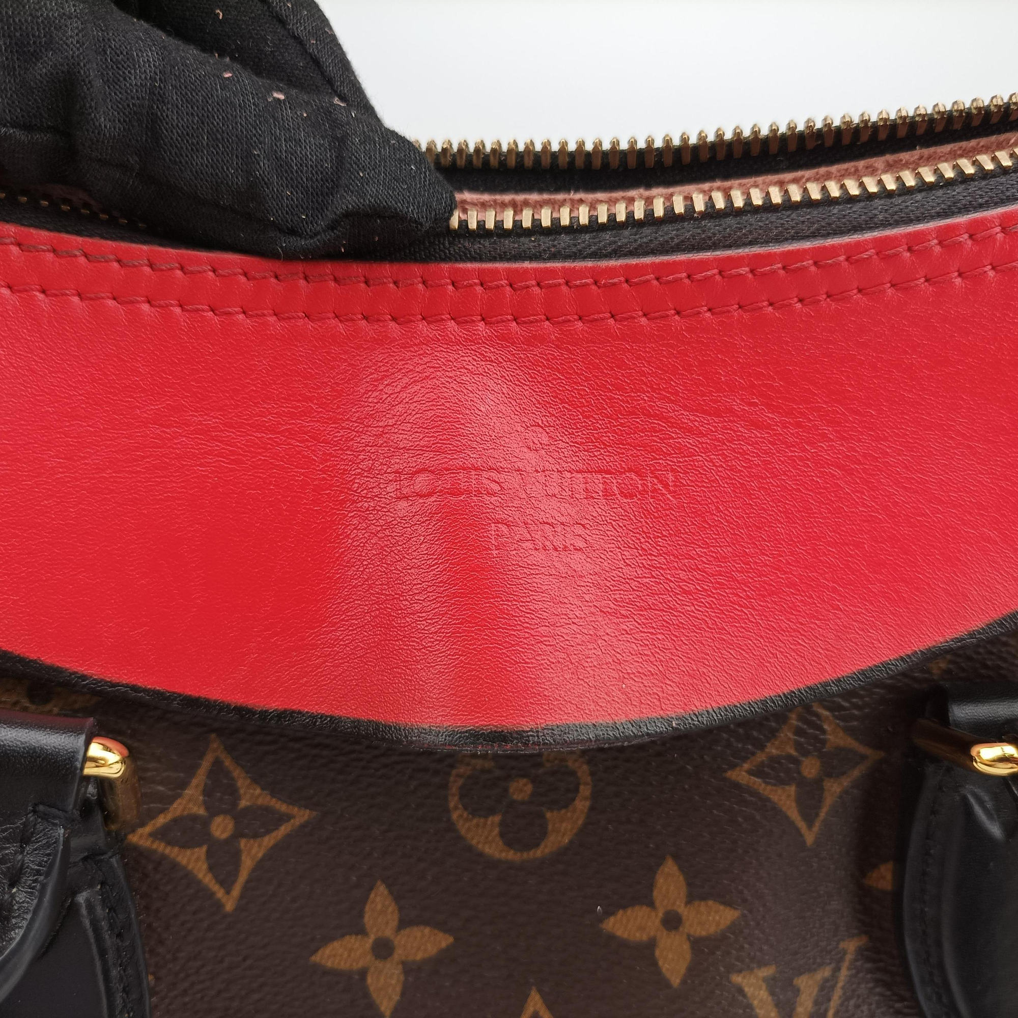 Vintage Louis Vuitton TUILERIES tote Brown×Coquelicot Monogram Canvas×calf leather M43795 shoulderbag | stylenewstar