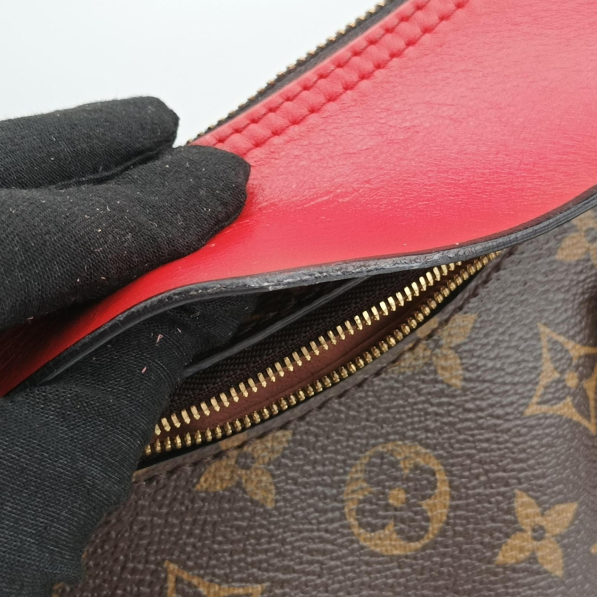 Vintage Louis Vuitton TUILERIES tote Brown×Coquelicot Monogram Canvas×calf leather M43795 shoulderbag | stylenewstar
