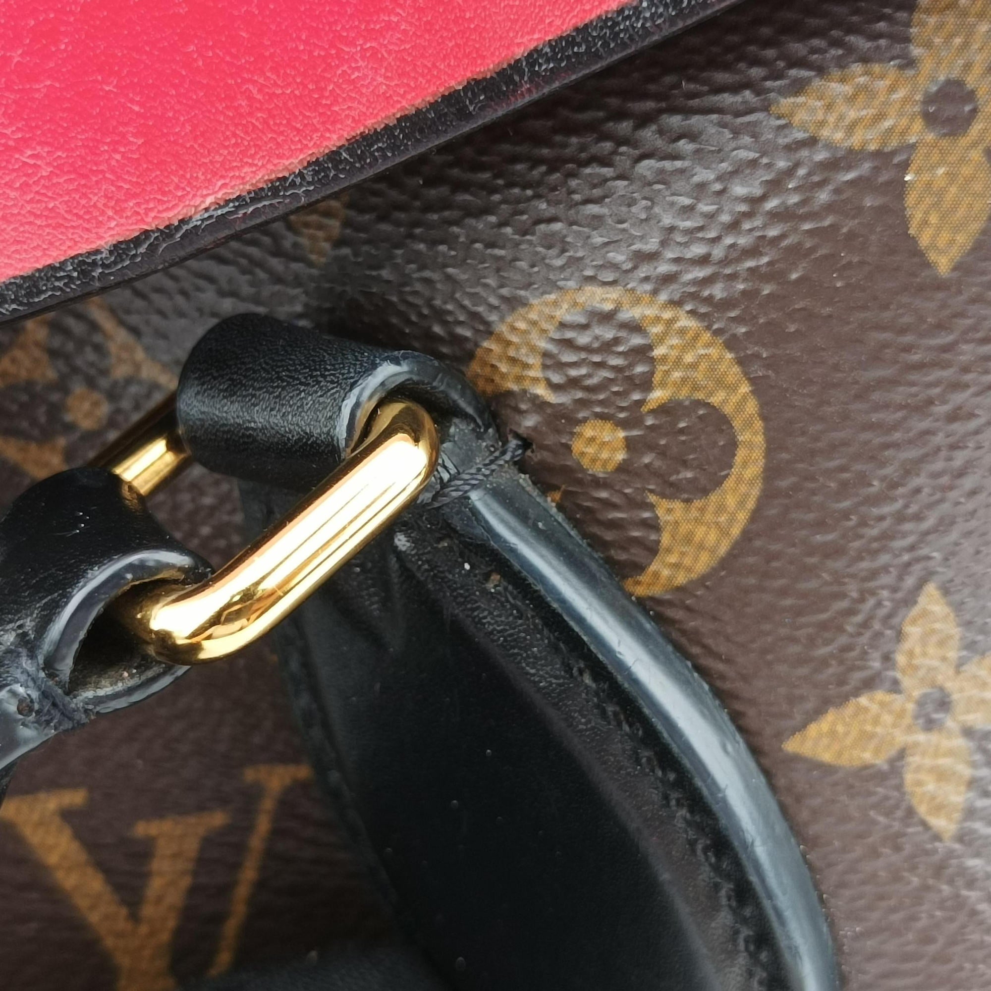 Vintage Louis Vuitton TUILERIES tote Brown×Coquelicot Monogram Canvas×calf leather M43795 shoulderbag | stylenewstar
