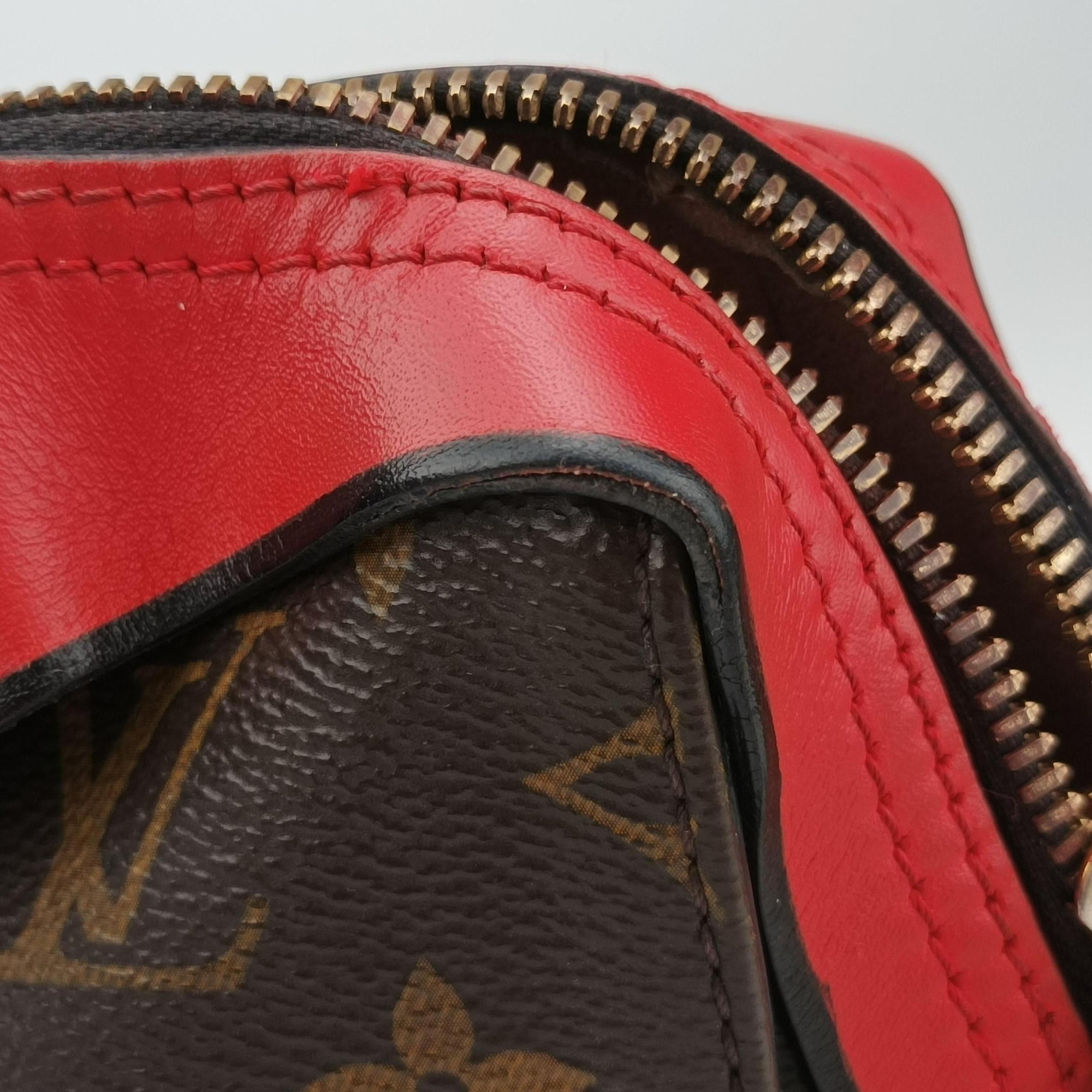 Vintage Louis Vuitton TUILERIES tote Brown×Coquelicot Monogram Canvas×calf leather M43795 shoulderbag | stylenewstar
