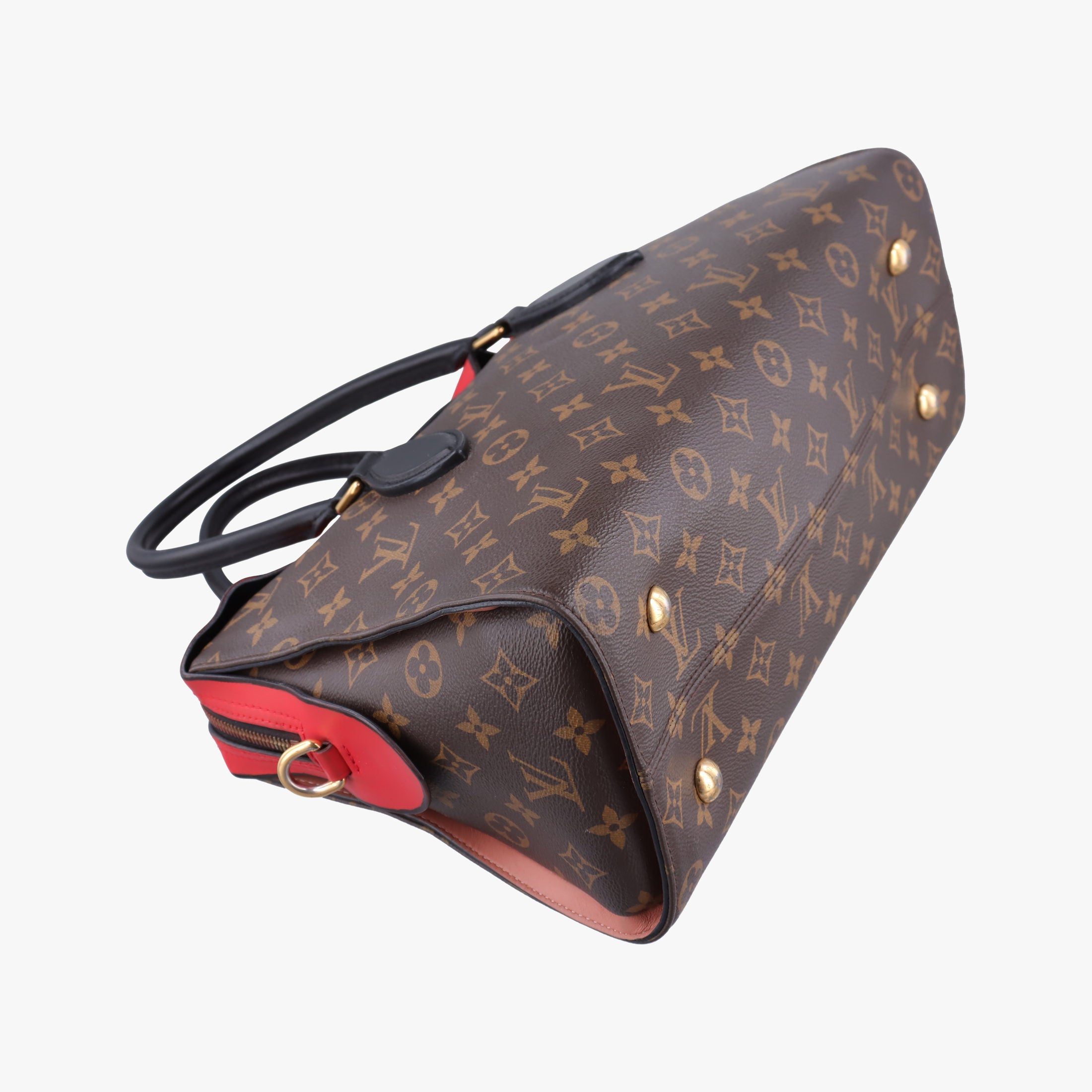Vintage Louis Vuitton TUILERIES tote Brown×Coquelicot Monogram Canvas×calf leather M43795 shoulderbag | stylenewstar