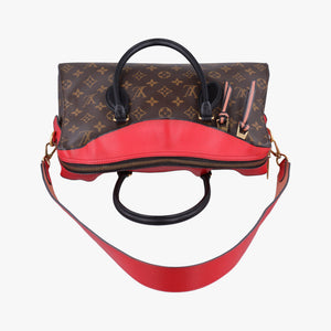 Vintage Louis Vuitton TUILERIES tote Brown×Coquelicot Monogram Canvas×calf leather M43795 shoulderbag | stylenewstar