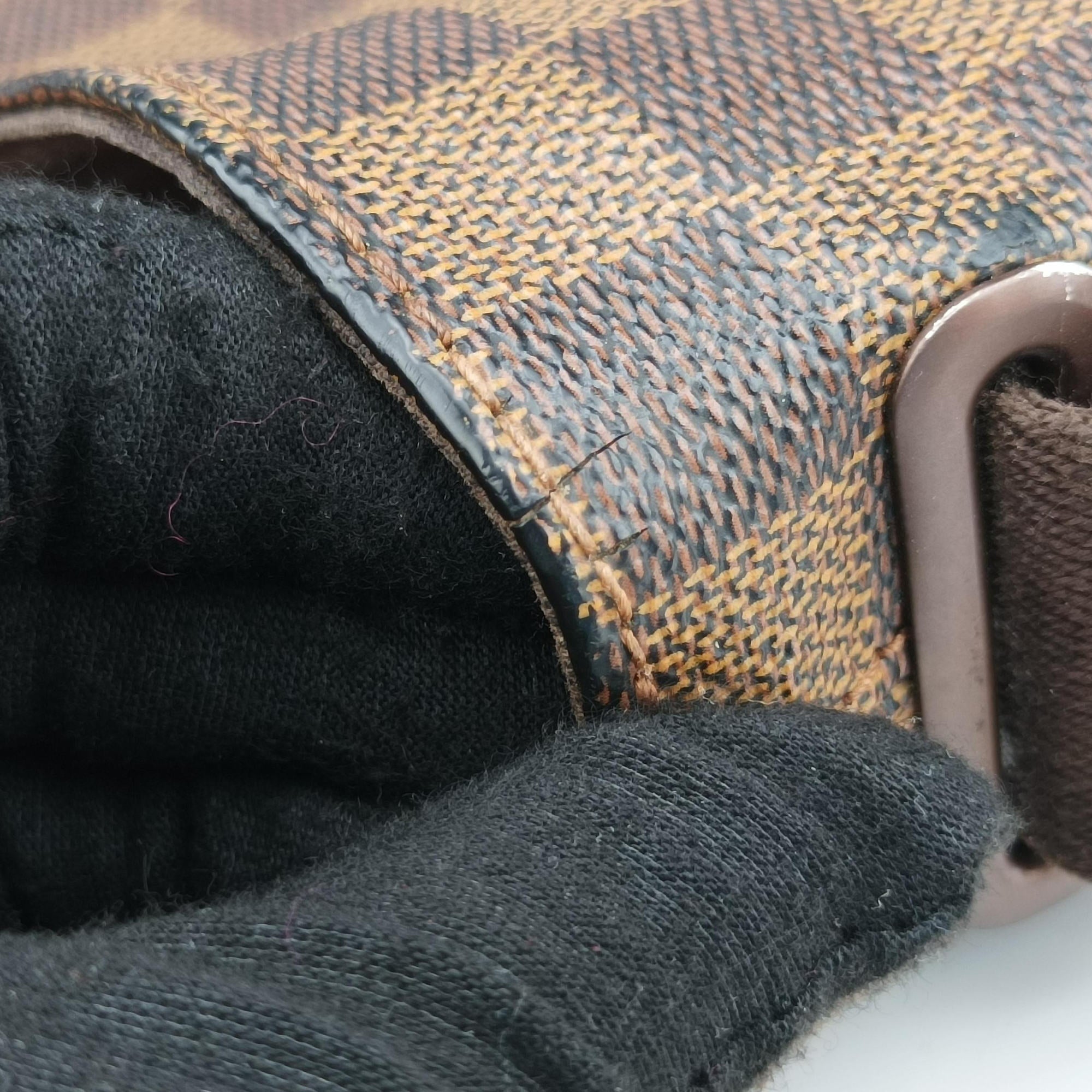 Pre-owned Louis Vuitton BROOKLYN MM EBENE Damier Canvas N51211 shoulderbag | stylenewstar
