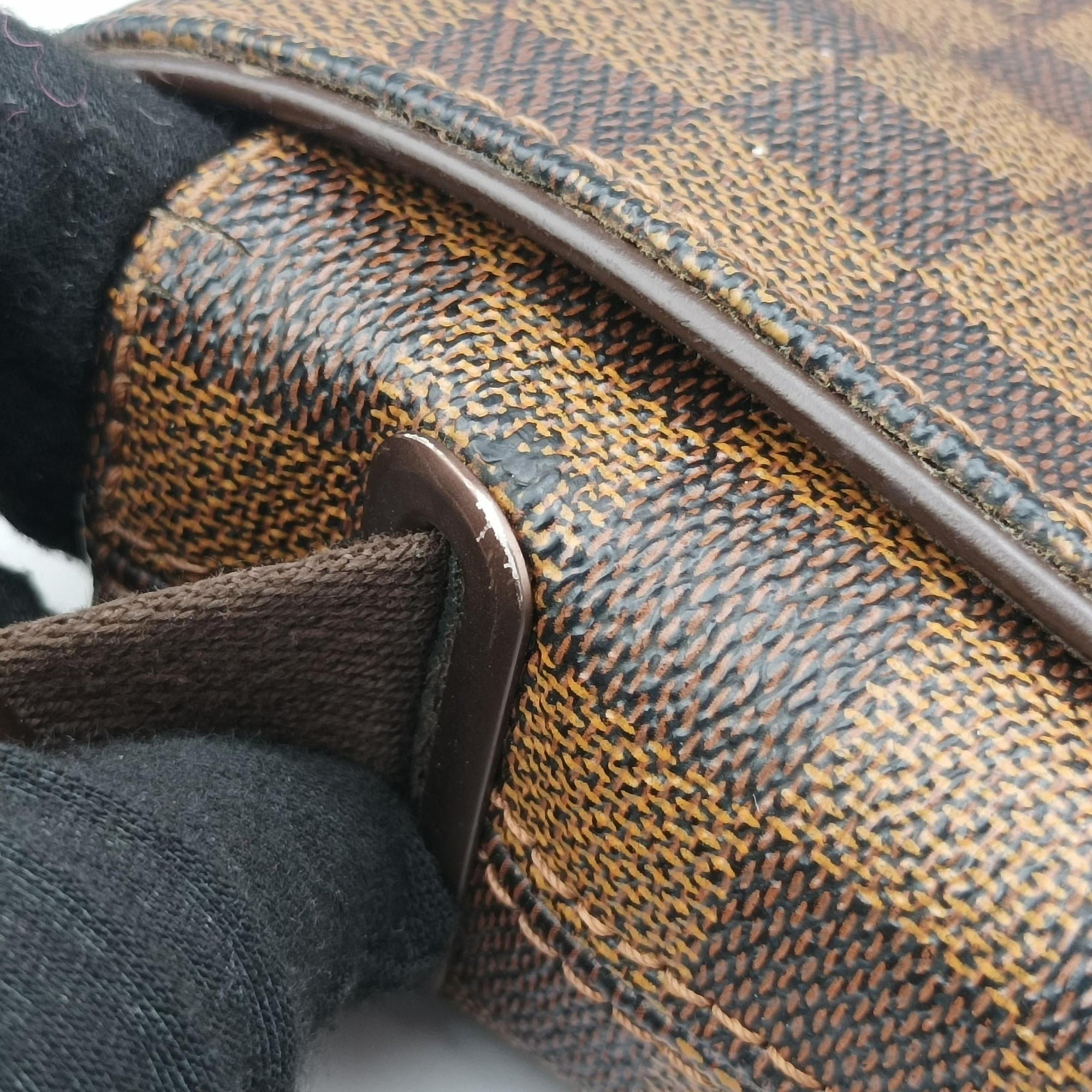Pre-owned Louis Vuitton BROOKLYN MM EBENE Damier Canvas N51211 shoulderbag | stylenewstar