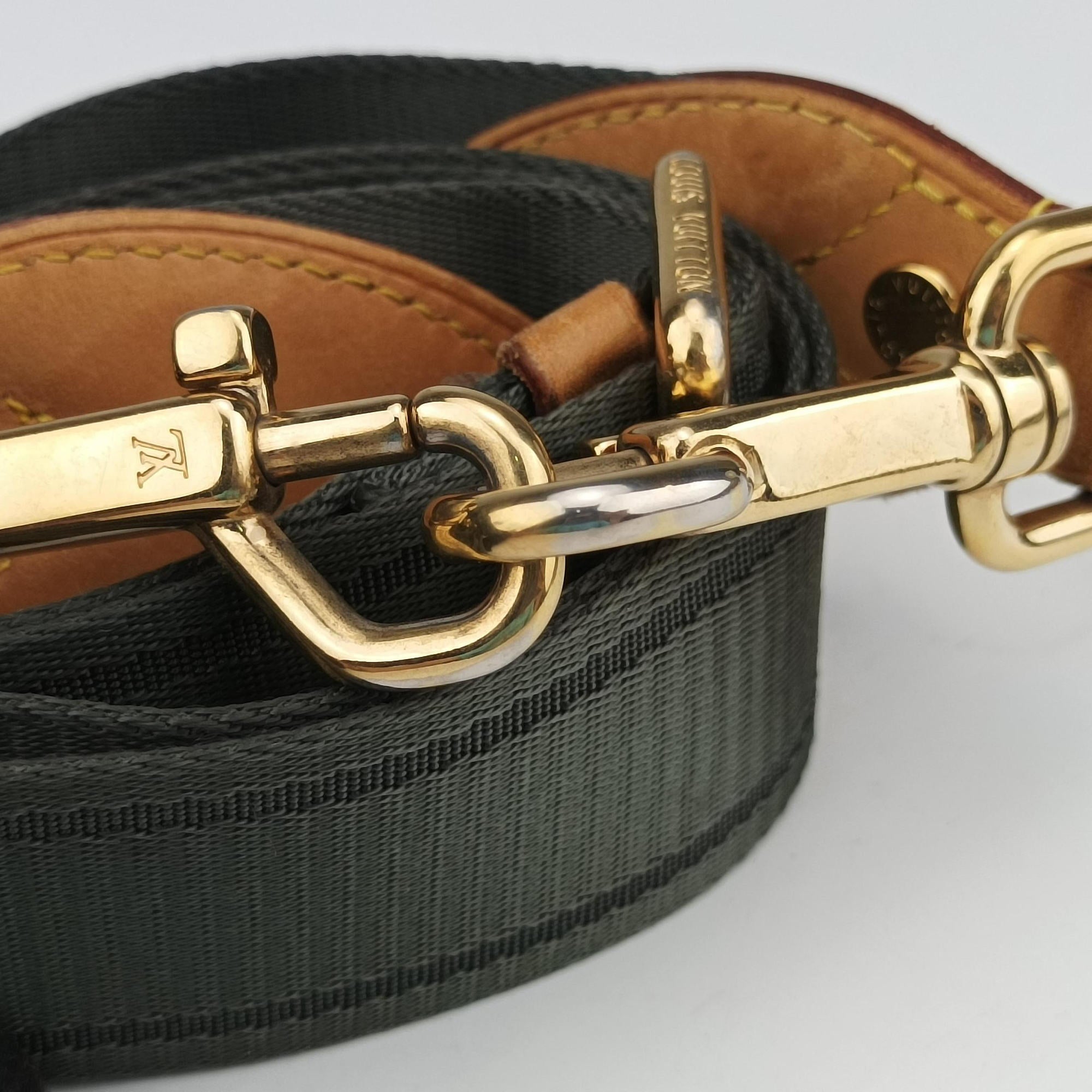 Pre-owned Louis Vuitton Neo Khaki×Green Monogram Eden×calf leather M40355 shoulderbag | stylenewstar