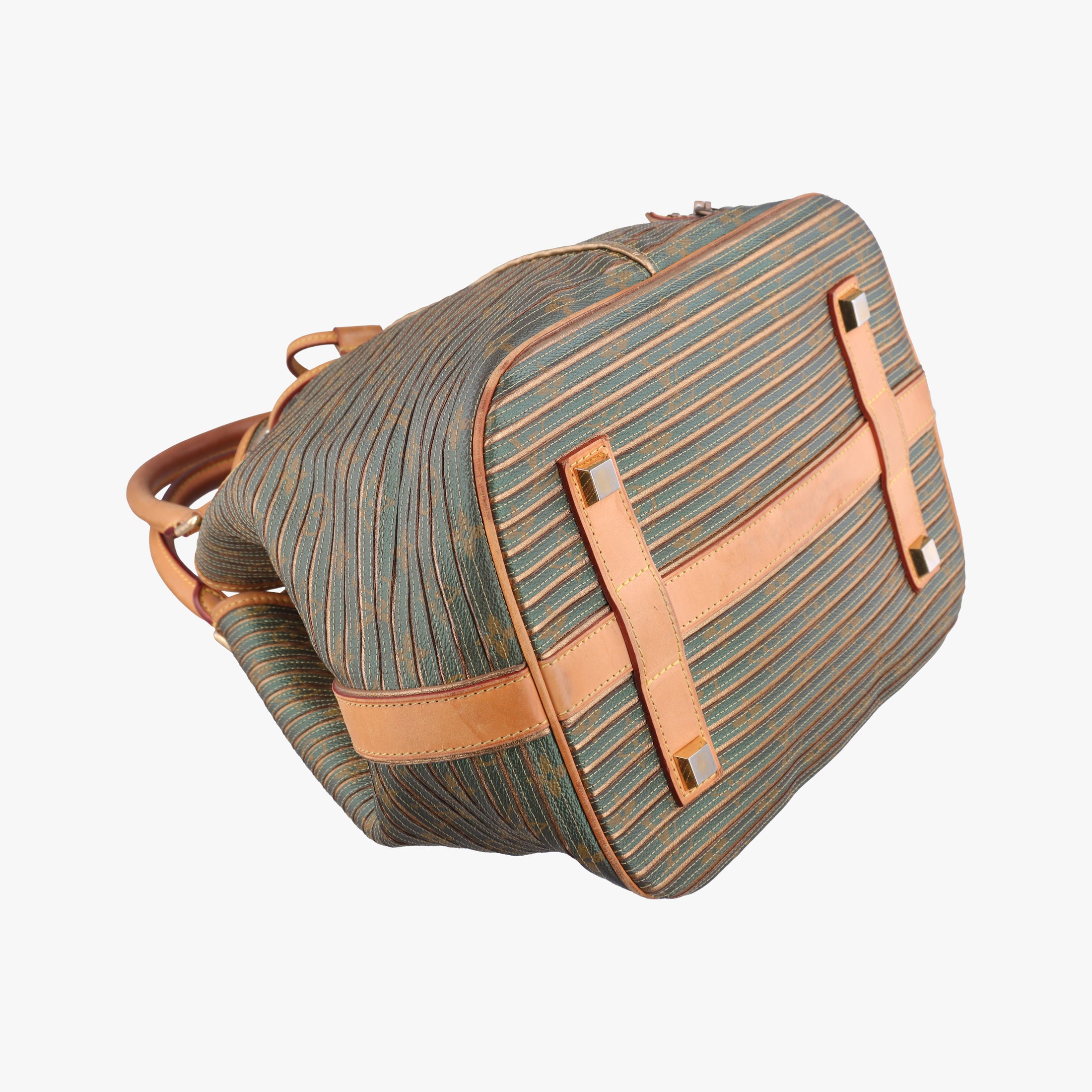 Pre-owned Louis Vuitton Neo Khaki×Green Monogram Eden×calf leather M40355 shoulderbag | stylenewstar