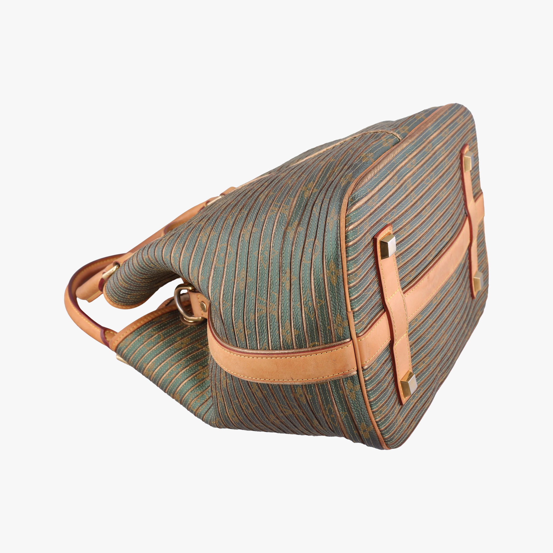 Pre-owned Louis Vuitton Neo Khaki×Green Monogram Eden×calf leather M40355 shoulderbag | stylenewstar