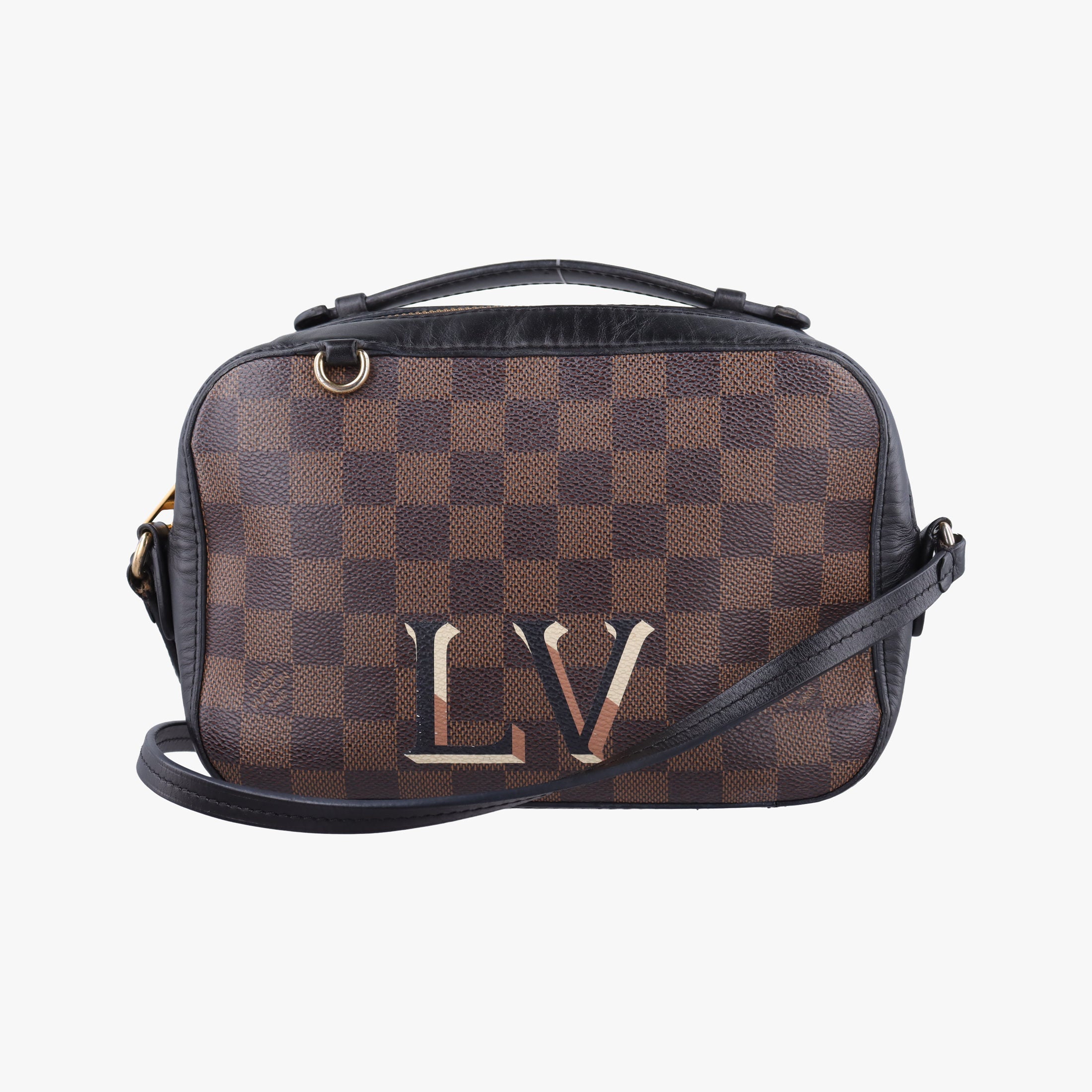Pre-owned Louis Vuitton SANTA MONICA EBENE×Noir Damier Canvas N40189 shoulderbag | stylenewstar