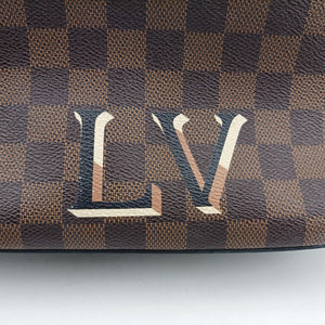 Pre-owned Louis Vuitton SANTA MONICA EBENE×Noir Damier Canvas N40189 shoulderbag | stylenewstar